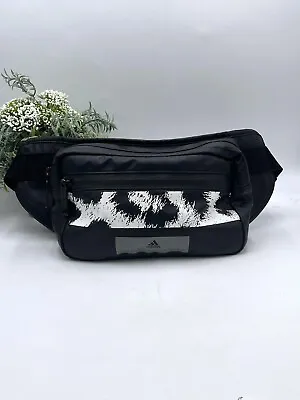 Adidas Stella McCartney Black And White Leopard Print Activewear Waist Bum Bag • $49.99