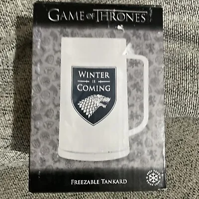 Official Glass Freezable Tankard Game Of Thrones Winter Is Coming Mug Boxed • £8.99