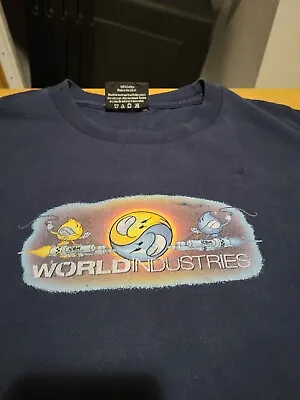 World Industries T Shirt Vintage 90s Flameboy ICBM Rocket Size Medium Yingyang • $99.99