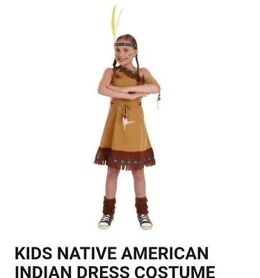 £13 • Buy Girls Native American Costume Kids Indian Squaw Fancy Dress Western Book Week