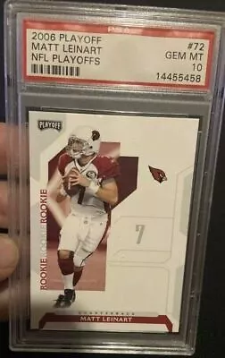 2006 Playoff #72 Matt Leinart NFL Playoffs Rookie Card PSA 10  • $225