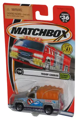 Matchbox Ultimate Rescue (2001) Silver Troop Carrier Toy Car #36/75 • $8.98
