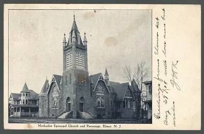 Elmer New Jersey Postcard Methodist Episcopal Church 1905 • $40