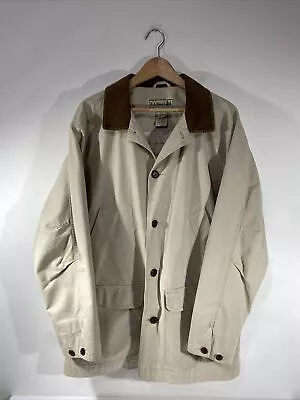 L.L. Bean Mens Barn Jacket Size: LARGE Chore Coat Beige Tan • $40