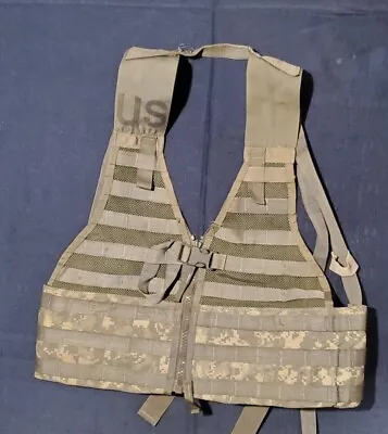 US Military ACU FLC Fighting Load Carrier LBV Tactical Vest Digital Camo MOLLE • $14.99