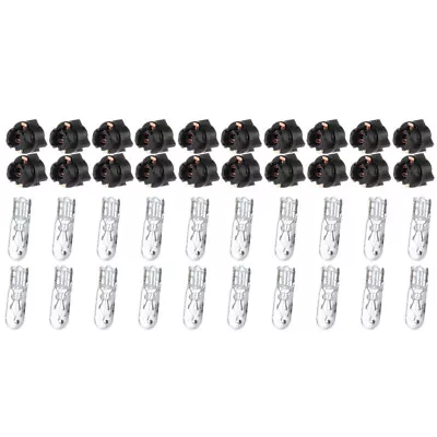 20x White Halogen Bulbs Instrument Cluster Panel Lights W/ Socket T5 18 73 74 • $9.01