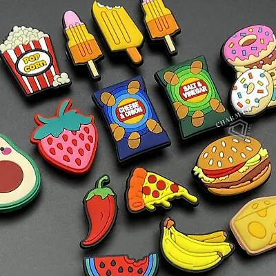 Food & Fruit Croc Charms Jibbit Clog Shoe Charm Ice Cream Pizza Burger Cheese • £2.49