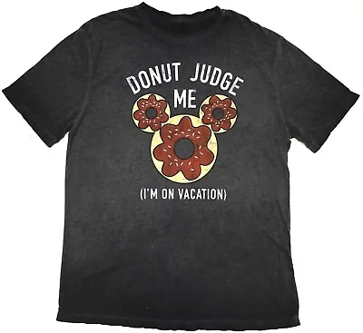 New Disney Parks Donut Judge Me (I'm On Vacation) Mickey Donut Men's T-Shirt • $14.27