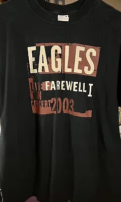 Eagles Farewell Tour Live In Concert Shirt Rock Band 2003 Anvil Men XL Vintage • $25
