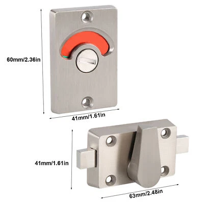 $14.22 • Buy Indicator Privacy Door Lock Vacant Engaged + Screws Bathroom HG