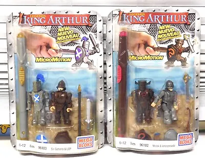 2 Legends King Arthur MicroMotion Action Figures Mega Bloks 96102 96103 • $213.71