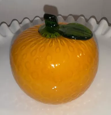 Vintage Murano Style Art Glass Hand Blown Fruit Orange Tangerine 3.5  X 3.5  • $14.90