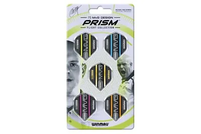 Winmau MVG Prism Flight Collection 100 Micron (Pack Of 5 Sets Of 3 Fights) • $29.95