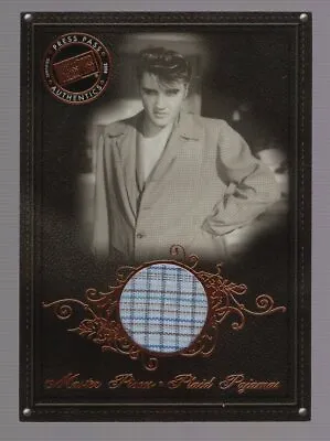 Elvis Presley 2008 Press Pass By The Numbers **plaid Pajamas** Relic Card #mp-3 • $29.99