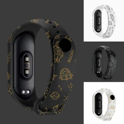 For Xiaomi Mi Band 5/6 Wristband Replacement Cartoon Printed Watch Strap Cute • £3.98