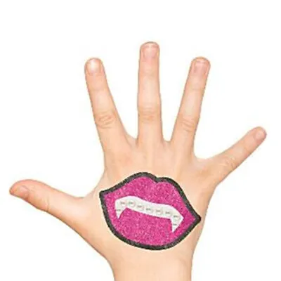Monster High Party Lip Fangs Tattoo Fun Party Favour Body Jewellery Sticker • $3.39