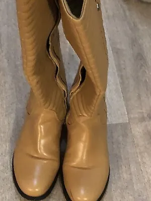 Ladies LIGHT CAMEL KNEE HIGH Boots Size 5 UK  • £10