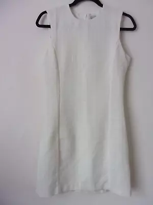 New H&M Cream Sleeveless Boucle Dress Size: UK 8 • $22.37