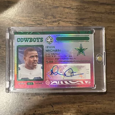 Michael Irvin 2022 Panini Limited Membership 1/3 Green Autograph  • $110