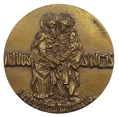 CATHOLIC Paul VI Official 1975 Holy Year Medal Vatican City Pope. 44 MM 35 GRAM • $15