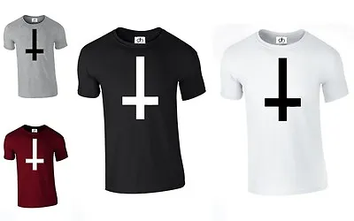 Inverted Cross Wasted Youth Tumblr Anti T-shirt Hipster Dope (L.CROSS TSHIRT) • £5.99