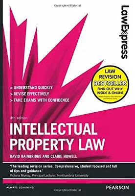 Law Express: Intellectual Property Law By Howell Claire Book The Cheap Fast • £3.49