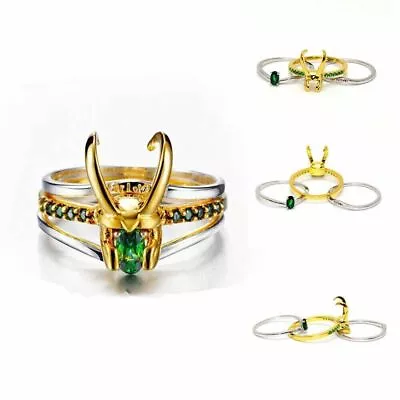 3In1 Movie Thor Loki Helmet Ring Pack Of 3 Stacking Women Men Jewelry Gift Rings • £2.99