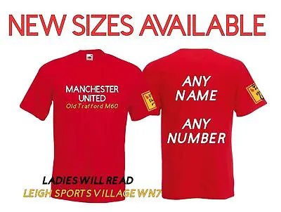 MANCHESTER UNITED TSHIRT MAN UTDFOOTBALLSPORTMENSLADIESWOMENpersonalised • £9.99