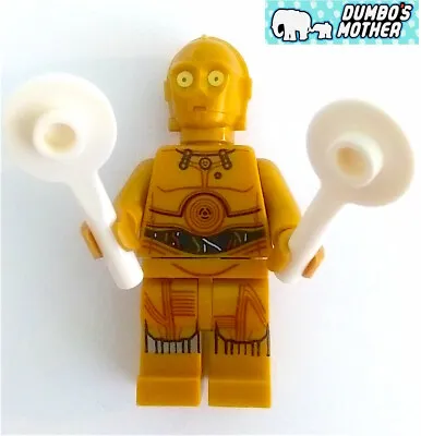 Lego C-3PO Minifigure Pearl Gold Colorful Wires Star Wars Death Star  75159 RARE • $26.89