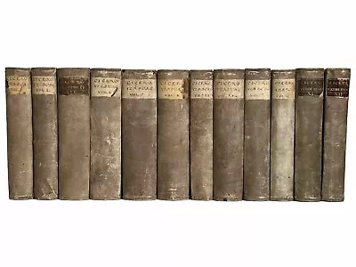 The Works Of Cicero 1724 FULL VELLUM Illustrated Ancient Classics 12 Vols RARE! • £265