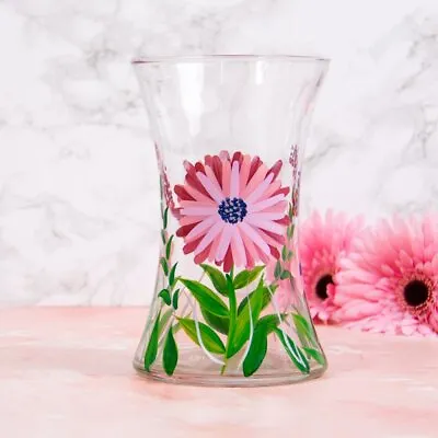 Hand Painted Glass Vase Flower Vases Table Centerpiece Home Wedding Decoration • £15.50