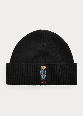 Polo Ralph Lauren Embroidered Bear Beanie Rib-Knit Hat -one Size • $29.95