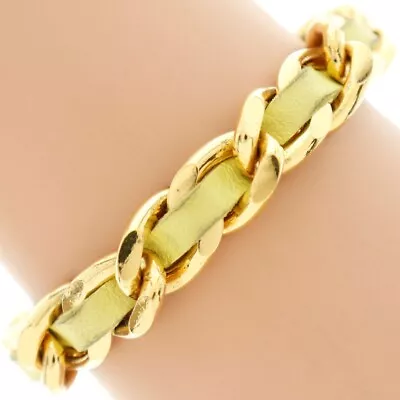 CHANEL Bracelet Gold / Yellow Plated Gold/leather 46.4g Women • $495