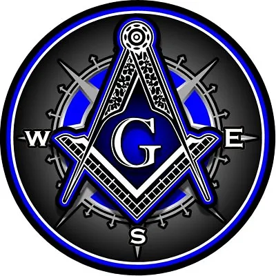 ProSticker 120V (One) Masonic Freemason Compass Square Decal • $18.95
