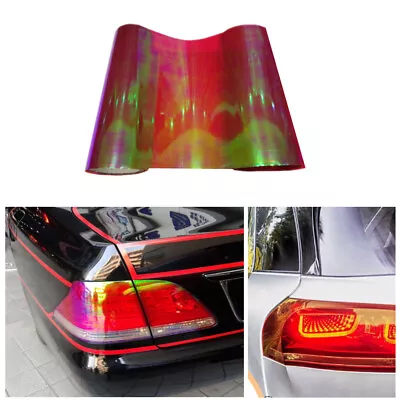 Chameleon Red Tint Sticker Car Fog Light Headlight Protector Film Accessories • $8.36