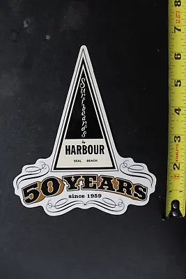 Harbour Surfboards 50 Years Longboard Banana Gold V45C Vintage Surfing STICKER • $26