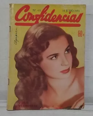 Vintage 1953 Mexico Confidencias Magazine Cover LILIANA DURÁN #411 ARTISTA MEXIC • $20