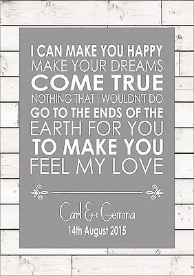 MAKE YOU FEEL MY LOVE - ADELE Wedding Anniversary Song Personalised First Dance  • £6.55