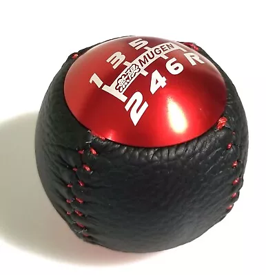 6 Speed RED JDM Mugen Leather Shift Knob For HONDA CRZ Type R Civic FA5 FG2 SI • $18