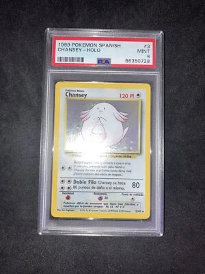 $44 • Buy 1999 Pokemon Spanish Base Set Unlimited Chansey 3 PSA 9 Mint Holo