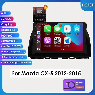 For Mazda CX-5 2013-2016 10.1  Android 12 Car GPS Stereo Radio Carplay 2+32G RDS • $125