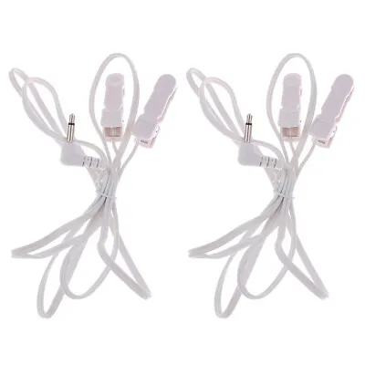 £7.98 • Buy 2Pcs 2.5mm Ear Clip Electrode Lead Wires Cable For TENS Physiotherapy Machine