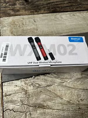 Bietrun WXM-02 UHF Wireless Dual Handheld Dynamic Microphone • $40