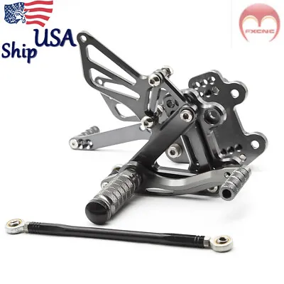 CNC Rearsets Footpegs Footrests Rear Set For Kawasaki ZX6R ZX636 2009-2019 2020 • $108.99