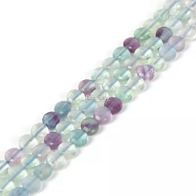 6mm Faceted Gemstone Coin Disc Loose Beads DIY Jewelry Making Strand 15-16  • £9.11