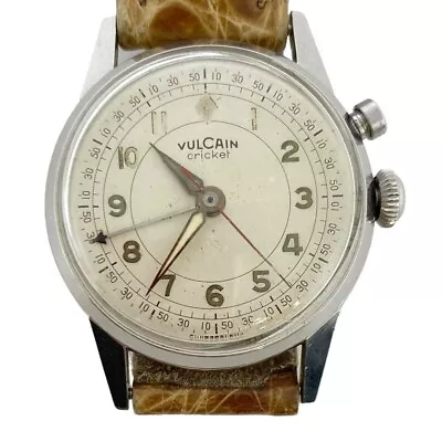 VULCAIN CRICKET  Alarm Manual Winding Watch 1950s Movable Item From Japan • $1268.99