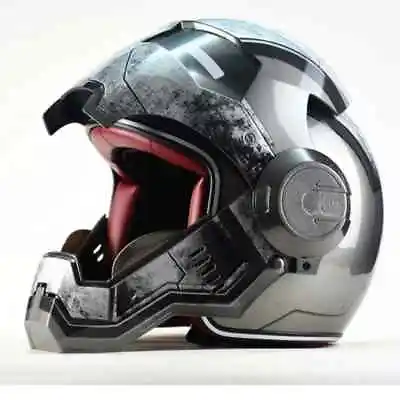 Motorcycle Skull Full Face Helmet Iorn Flip Up Women Man Personalized Helmets • $132.99