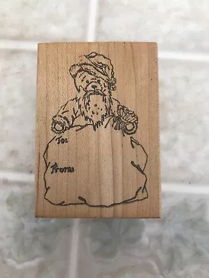 Vintage Image Encore Teddy Bear Santa To And From Rubber Stamp 1984 • $17.24