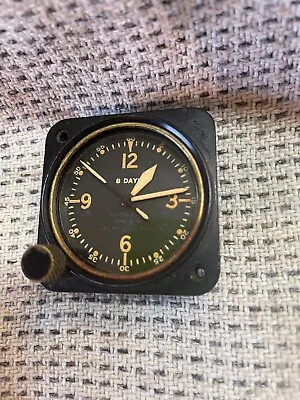 Vintage Antique WWII Era Airplane Cockpit  8 Day Longines Wind Up Clock Works • $20