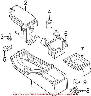 Genuine Armrest Support Trim Panel Center Console Upper Black For BMW E46 • $43.10